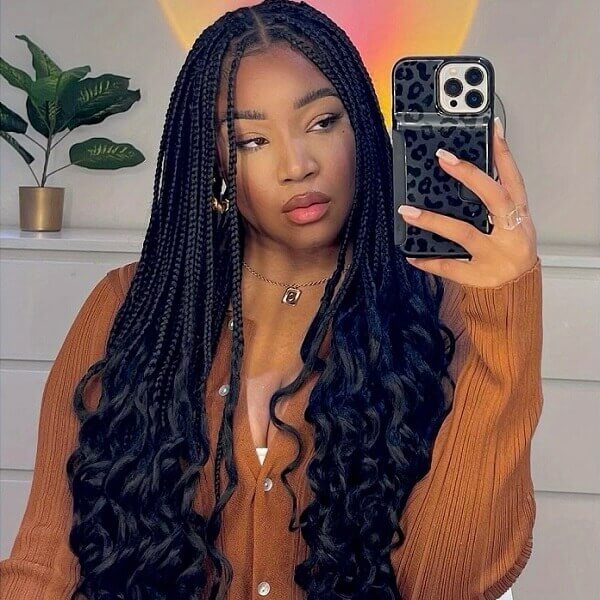 How to Curl the Ends of Box Braids?