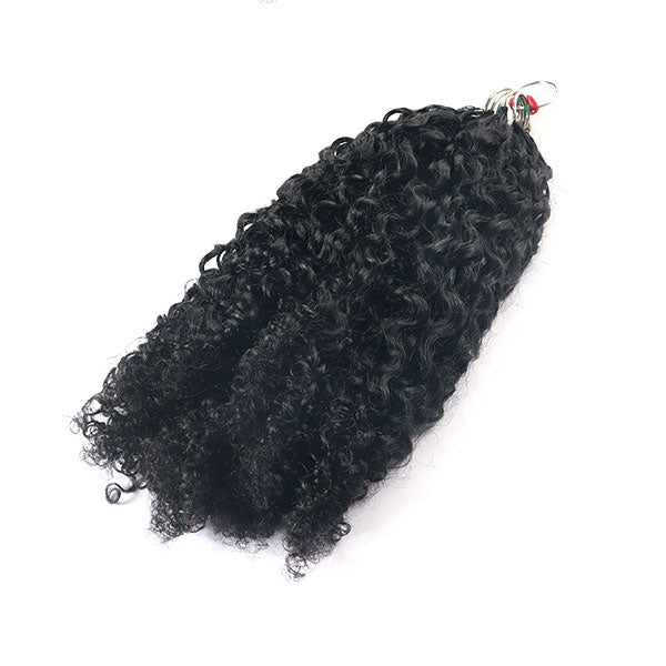 【Seamless Crochet Braids Hair】Kinky Coily Curly Knotless Pre-Looped 100% Crochet Human Hair Extensions for Easy Install MBW59