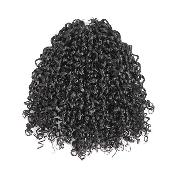 【Seamless Crochet Braids Hair】Pixie Curls Knotless Pre-Looped 100% Crochet Human Hair Extensions for Easy Install MBW60