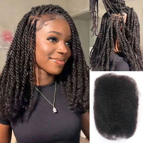 Afro Kinky Bulk Hair For Braiding 100% Human Hair Afro Bulk Hair For Locs Natural Black-MBW43