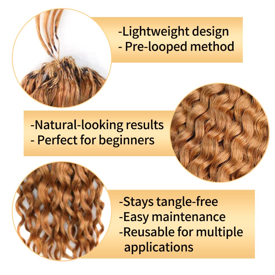 【Seamless Crochet Braids】#T2/30 #T1B/350 #99J #350 Soft Feather Crochet Human Hair 1Pack Price (145-155G Half Head, Suggest Ordering 2Packs) MBW57