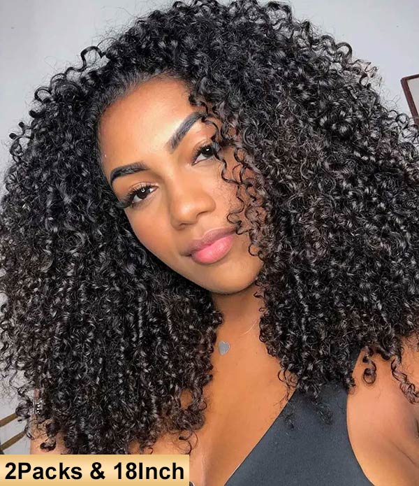 【Seamless Crochet Braids Hair】Pixie Curls Knotless Pre-Looped 100% Crochet Human Hair Extensions for Easy Install MBW60