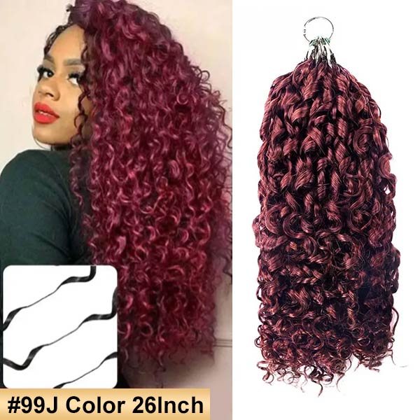 【Seamless Crochet Braids】#T2/30 #T1B/350 #99J #350 Soft Feather Crochet Human Hair 1Pack Price (145-155G Half Head, Suggest Ordering 2Packs) MBW57