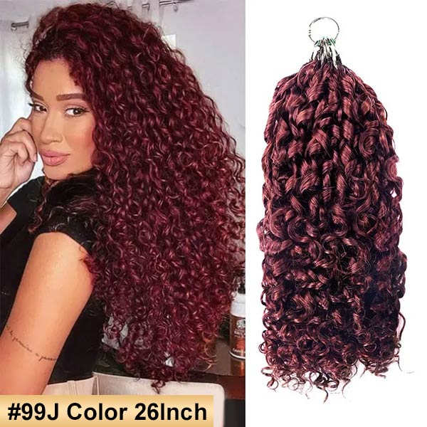 【Seamless Crochet Braids】#T2/30 #T1B/350 #99J #350 Soft Feather Crochet Human Hair 1Pack Price (145-155G Half Head, Suggest Ordering 2Packs) MBW57