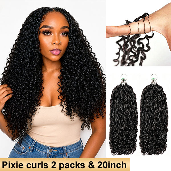 【Seamless Crochet Braids】Soft Feather Crochet Braids Hair Newest Micro Ring Loop 100% Crochet Human Hair Extensions MBW51