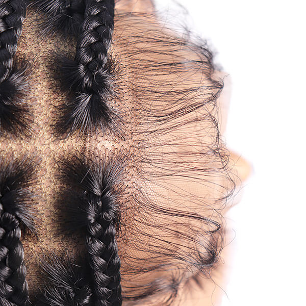 Invisible Knots HD Lace Knotless Box Braided Wig With Baby Hair Hand-tied Full Lace Braided Wig 36 Inch-MBW03