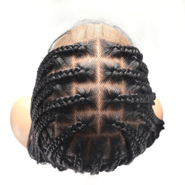 Invisible Knots HD Lace Knotless Box Braided Wig With Baby Hair Hand-tied Full Lace Braided Wig 36 Inch-MBW03