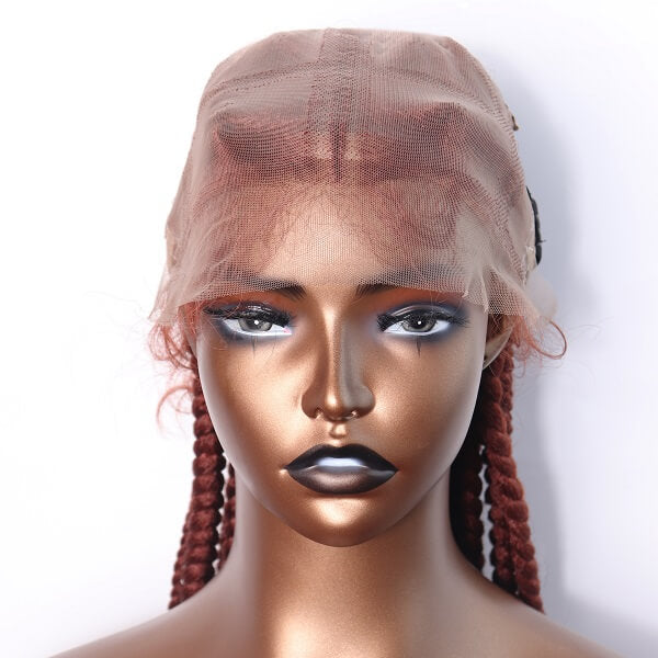 lace braided wig ginger hair