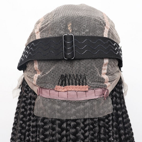 adjustable braided wig with lace on nape