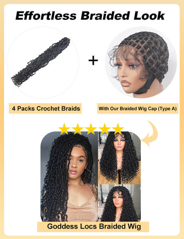 Goddess Locs Crochet Braids 24" Soft Locs With Curly Ends Crochet Hair-MBW41