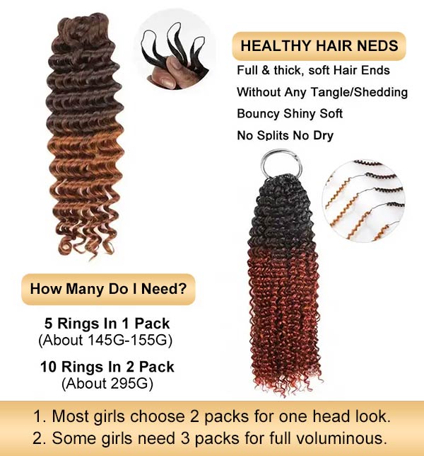 【Seamless Crochet Braids】#T2/30 #T1B/350 #99J #350 Soft Feather Crochet Human Hair 1Pack Price (145-155G Half Head, Suggest Ordering 2Packs) MBW57