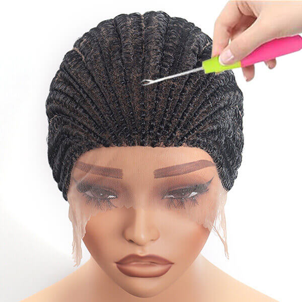 Full Lace Braided Wig Cap for Crochet & Braiding Pre-Cornrowed Crochet Cap-MBW33