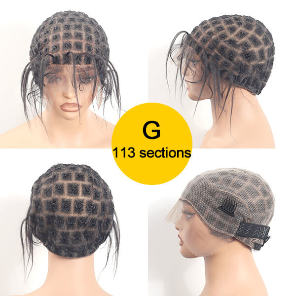 Full Lace Wig Cap For Crochet Box Braids Twists Braided Wig Cap For Braiding Boho Locs-MBW32