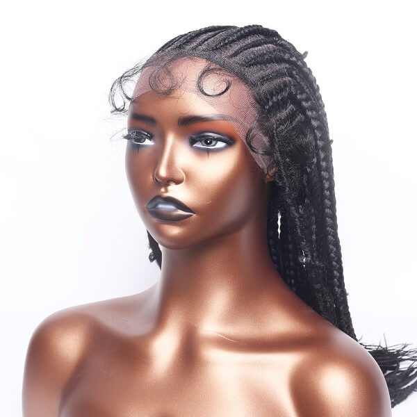 straight back braided wig with baby hair MyBraidedWig