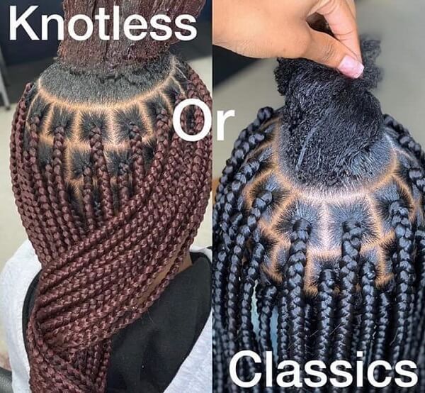 Knotless Braids Vs. Knot Braids