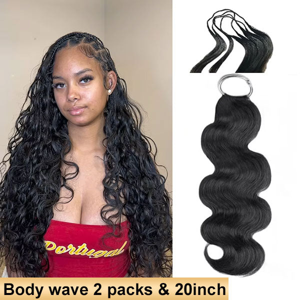 【Seamless Crochet Braids】Soft Feather Crochet Braids Hair Newest Micro Ring Loop 100% Crochet Human Hair Extensions MBW51