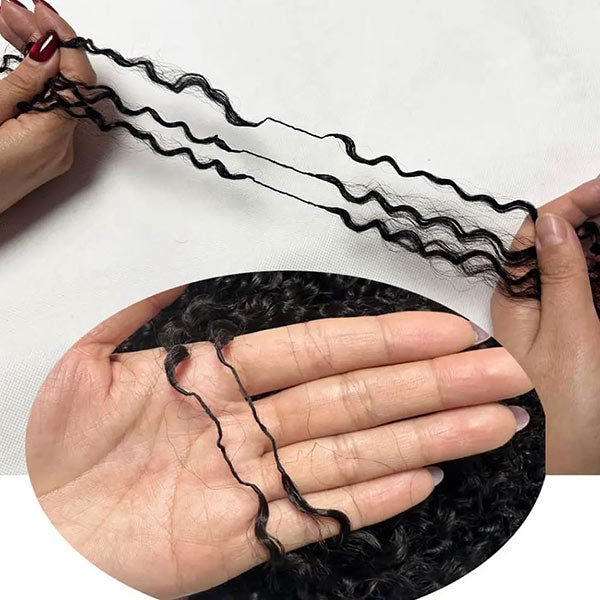 【Seamless Crochet Braids】Burmese Curly Soft Feather Crochet Hair Newest Micro Ring Loop Crochet 100% Human Hair MBW52