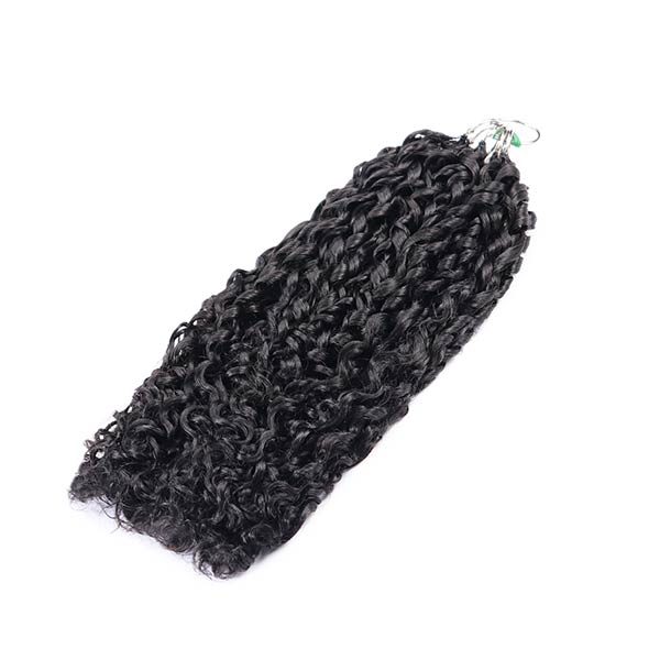 【Seamless Crochet Braids Hair】Pixie Curls Knotless Pre-Looped 100% Crochet Human Hair Extensions for Easy Install MBW60