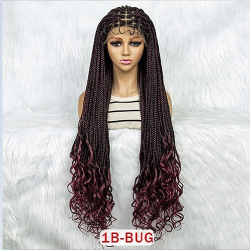 1b/bug box braided wig with wavy ends mybraidedwig