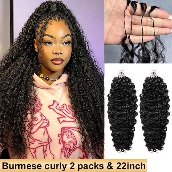 【Seamless Crochet Braids】Soft Feather Crochet Braids Hair Newest Micro Ring Loop 100% Crochet Human Hair Extensions MBW51