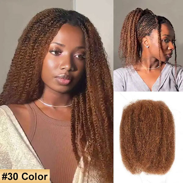 Afro Kinky Bulk Human Hair Extension For Braiding Twists Locs 50G/Pack -MBW43