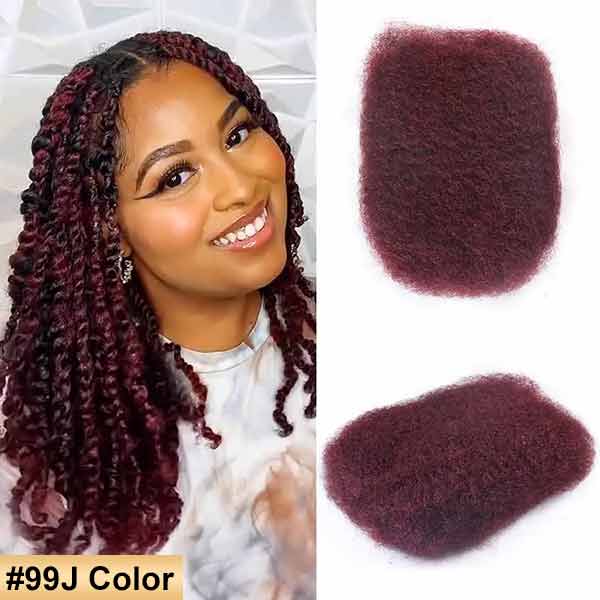 Afro Kinky Bulk Human Hair Extension For Braiding Twists Locs 50G/Pack -MBW43