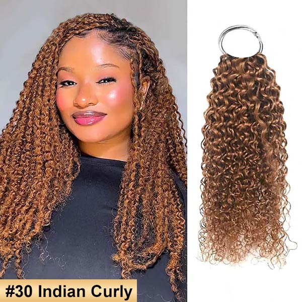 【Seamless Crochet Braids】#2 #4 #27 #30 Soft Feather Crochet Human Hair 1Pack Price (145-155G Half Head, Suggest Ordering 2Packs) MBW56
