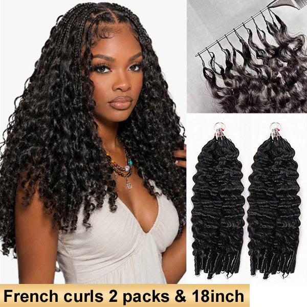 【Seamless Crochet Braids】Soft Feather Crochet Braids Hair Newest Micro Ring Loop 100% Crochet Human Hair Extensions MBW51