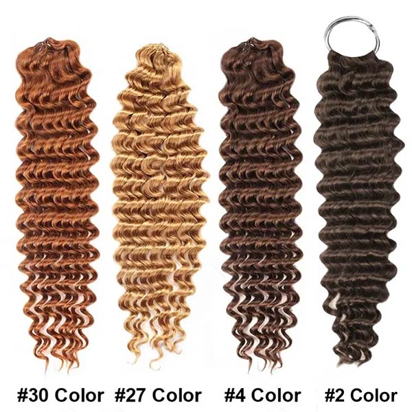 【Seamless Crochet Braids】#2 #4 #27 #30 Soft Feather Crochet Human Hair 1Pack Price (145-155G Half Head, Suggest Ordering 2Packs) MBW56