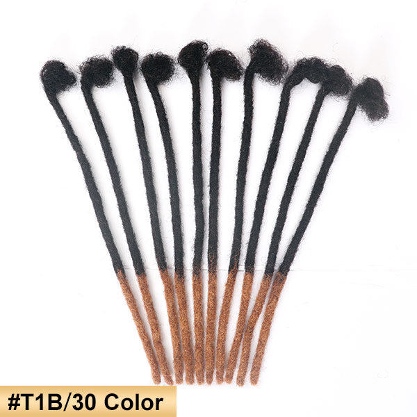 Handmade Dreadlocks Ombre Color Thickness 0.6cm 100% Human Hair Loc Extensions MBW45