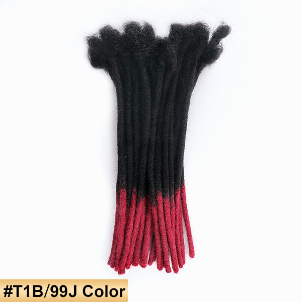 Handmade Dreadlocks Ombre Color Thickness 0.6cm 100% Human Hair Loc Extensions MBW45