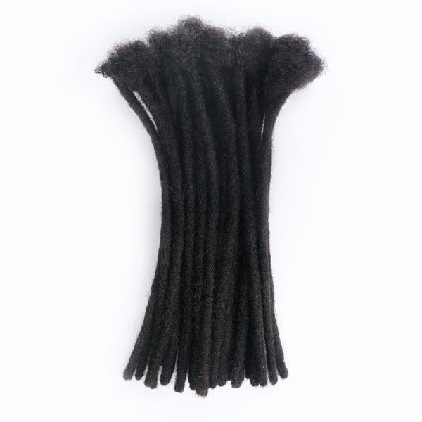 Handmade Dreadlocks Natural Black Thickness 0.6cm 100% Human Hair Loc Extensions MBW44