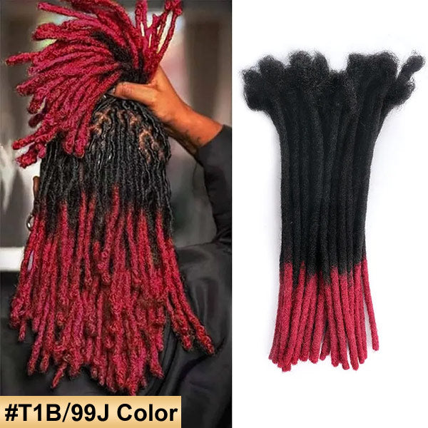 Handmade Dreadlocks Ombre Color Thickness 0.6cm 100% Human Hair Loc Extensions MBW45