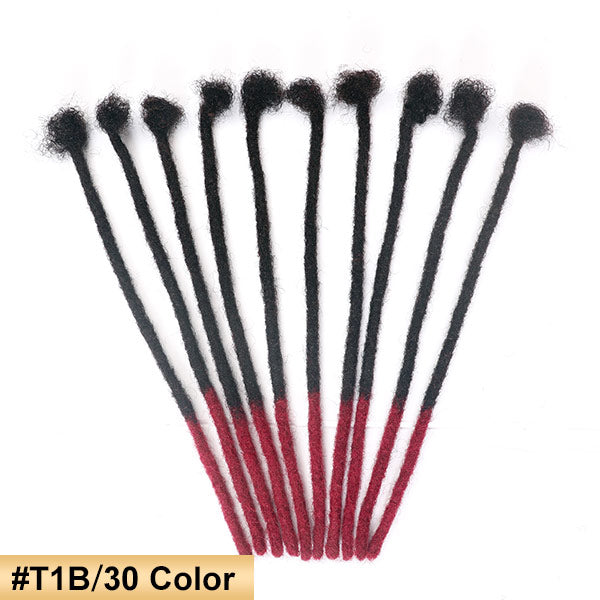 Handmade Dreadlocks Ombre Color Thickness 0.6cm 100% Human Hair Loc Extensions MBW45