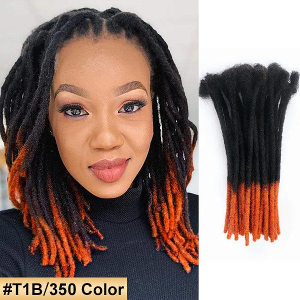 Handmade Dreadlocks Ombre Color Thickness 0.6cm 100% Human Hair Loc Extensions MBW45