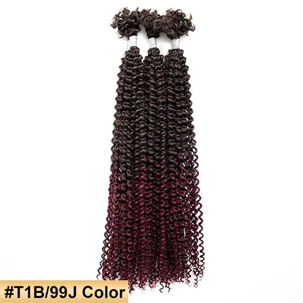 Passion Twist Ombre Color Human Afro Kinky Bulk Curly Hair for Crochet Braiding Twist MBW47