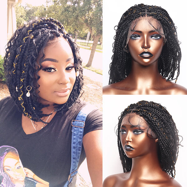 tribal box braided wig bob