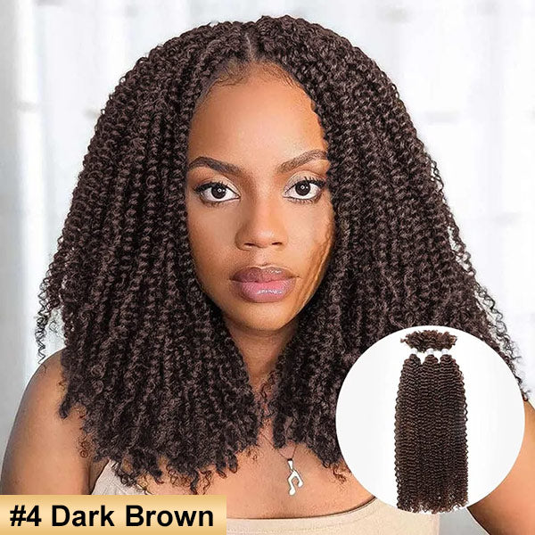 Passion Twist Ombre Color Human Afro Kinky Bulk Curly Hair for Crochet Braiding Twist MBW47