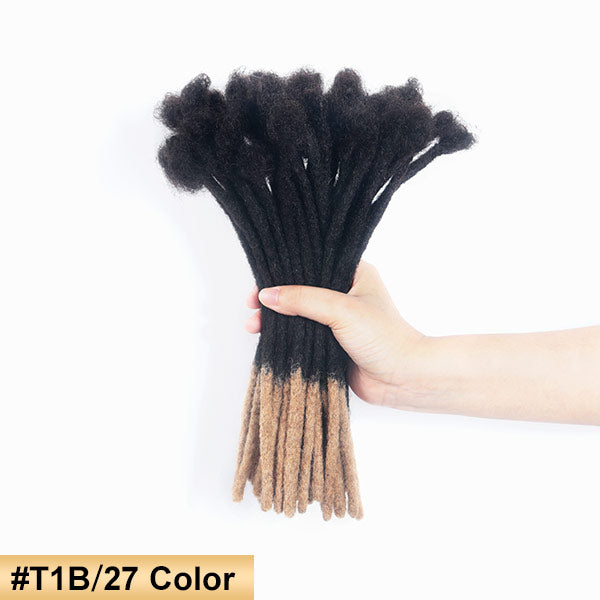 Handmade Dreadlocks Ombre Color Thickness 0.6cm 100% Human Hair Loc Extensions MBW45