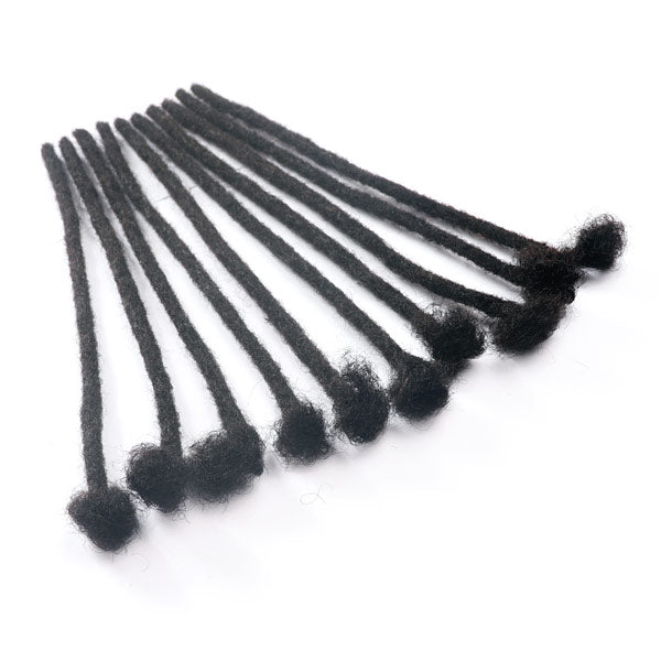 Handmade Dreadlocks Natural Black Thickness 0.6cm 100% Human Hair Loc Extensions MBW44