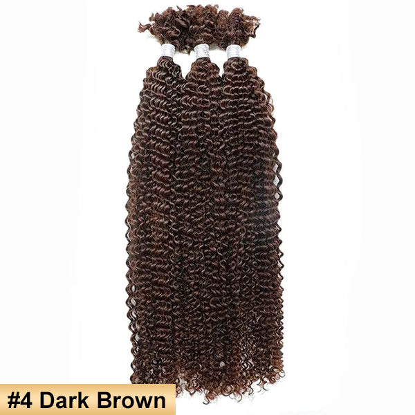 Passion Twist Ombre Color Human Afro Kinky Bulk Curly Hair for Crochet Braiding Twist MBW47