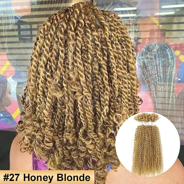 Passion Twist Ombre Color Human Afro Kinky Bulk Curly Hair for Crochet Braiding Twist MBW47