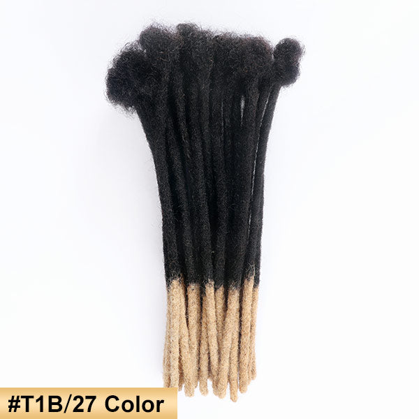 Handmade Dreadlocks Ombre Color Thickness 0.6cm 100% Human Hair Loc Extensions MBW45