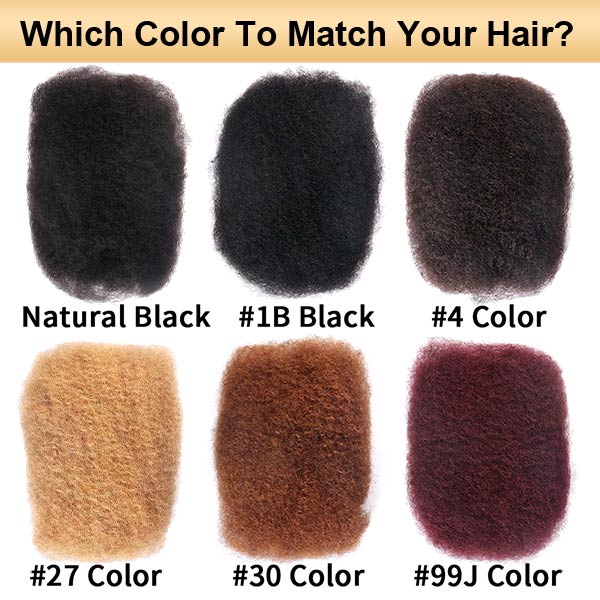 Afro Kinky Bulk Human Hair Extension For Braiding Twists Locs 50G/Pack -MBW43