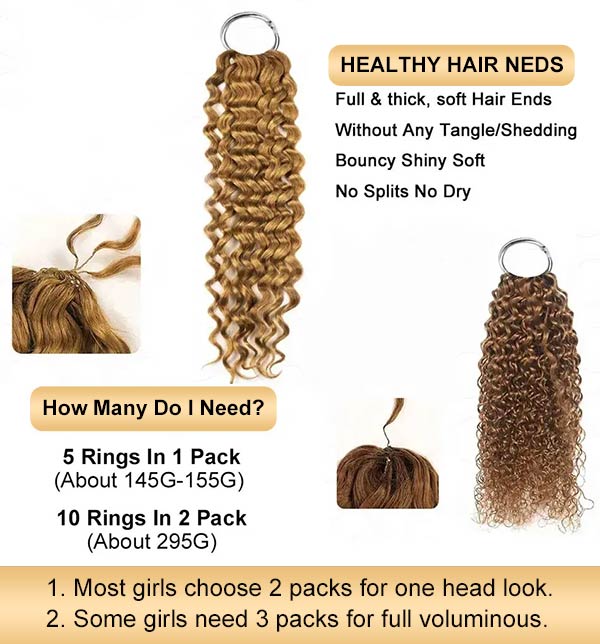 【Seamless Crochet Braids】#2 #4 #27 #30 Soft Feather Crochet Human Hair 1Pack Price (145-155G Half Head, Suggest Ordering 2Packs) MBW56