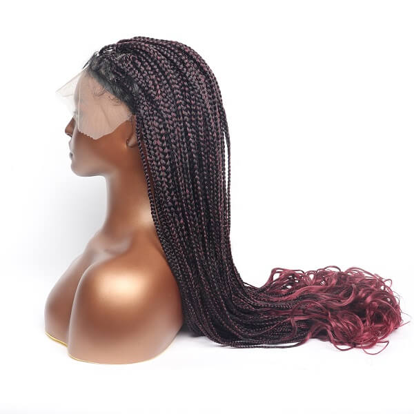 99j box braided wig with wavy ends MyBraidedeWig