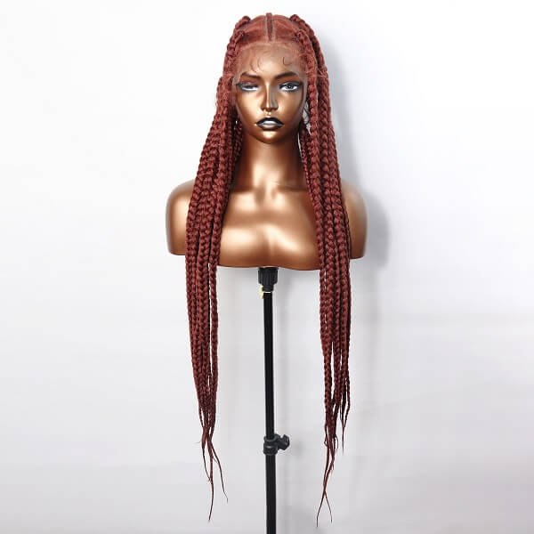 large box braided wig ginger