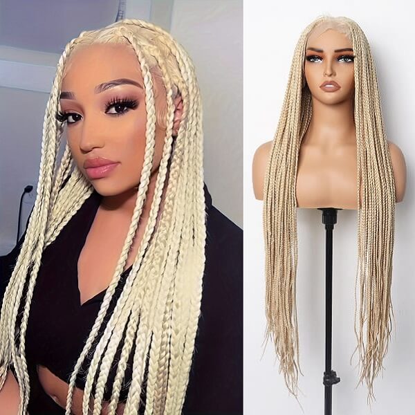 blonde box braided wig