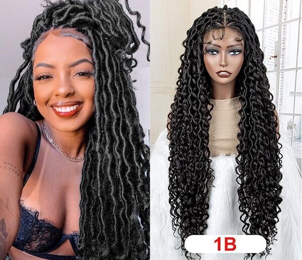 bohemian locs braid wig