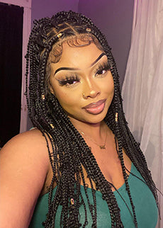 hand-tied knotless butterfly box braids